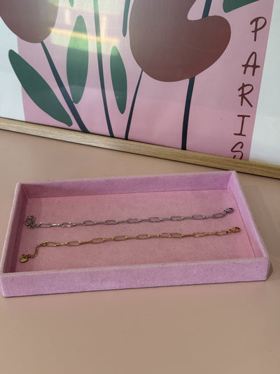 Chaine maille rectangle à personnaliser pour bracelet charms