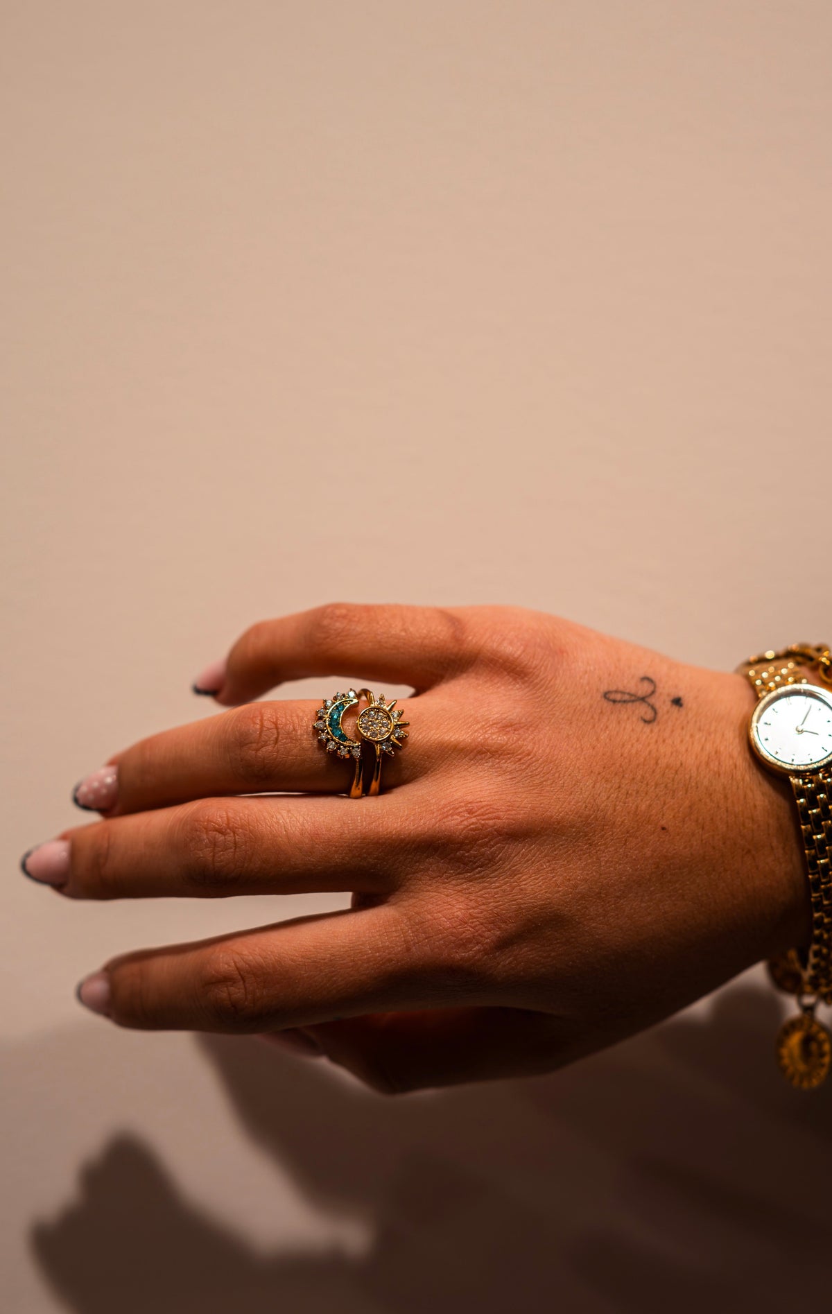 Bague Duo Soleil et Lune