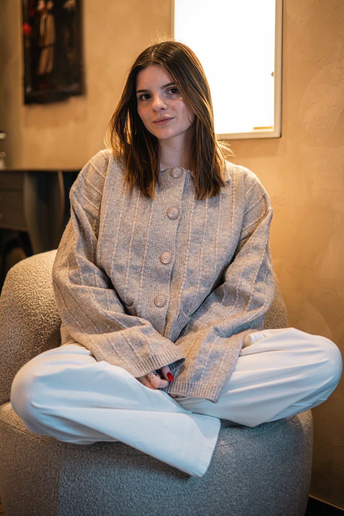Cardigan col chemise