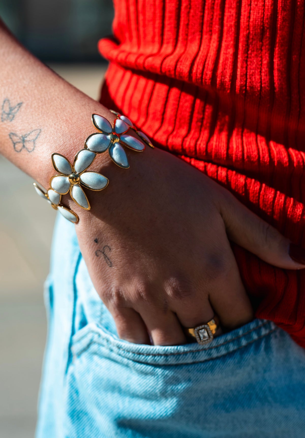 Bracelet jonc "Flora"