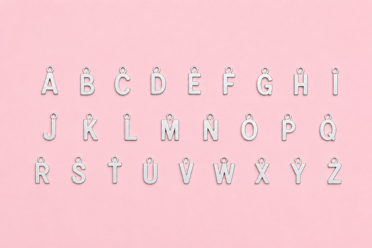 Lettres Charms doré/argenté