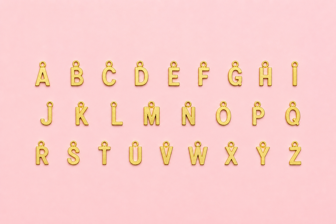 Lettres Charms doré/argenté