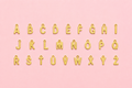 Lettres Charms doré/argenté