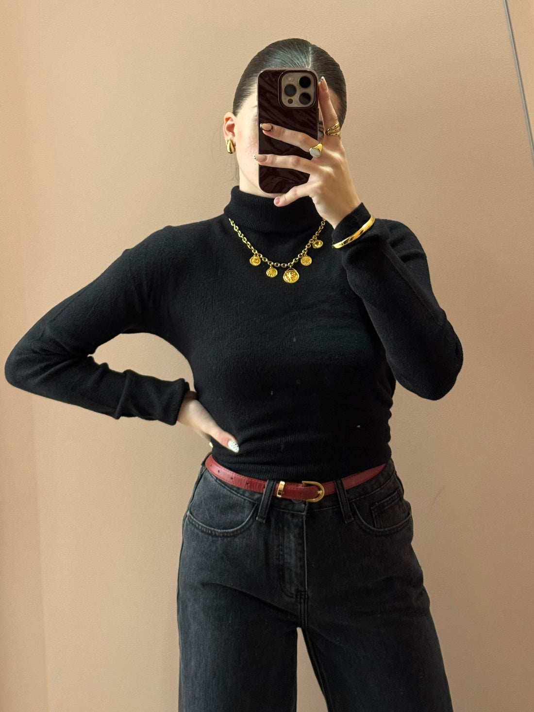 Pull col roulé